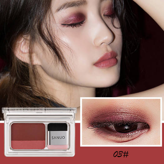 Phấn Mắt Lười 2 Màu VOPRO, Phấn Cầu Vồng Làm Đẹp Lung Linh