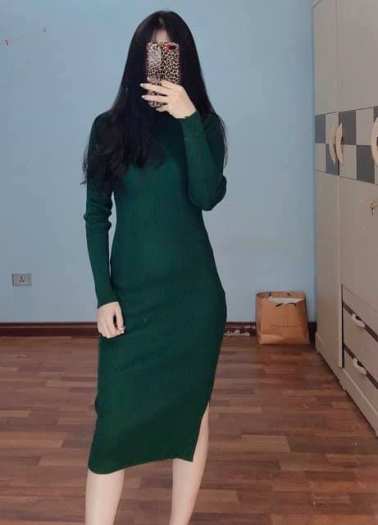 Váy ngắn len body cổ lọ tay hến, Đầm len ôm liền cổ cao sexy thời trang  thịnh hành 2023 Xuongmaythaothuy | Lazada.vn