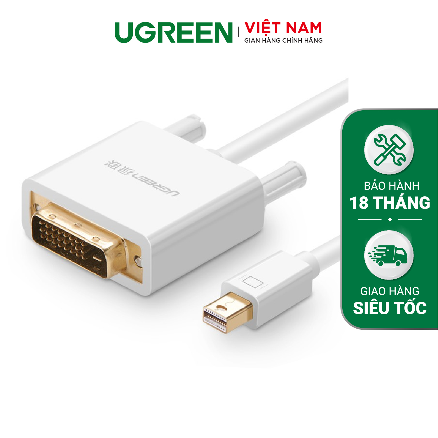 Cáp chuyển đổi mini displayport sang dvi-d dài 3m ugreen md102 10425