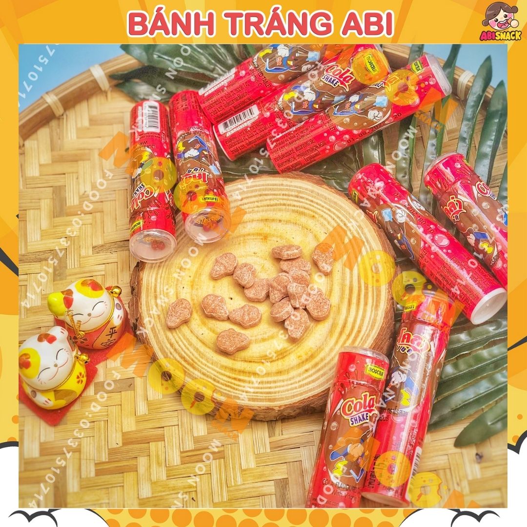 Kẹo lắc cola shake vitamin C vị Cola trong ống Thái Lan hãng Roscela 15g