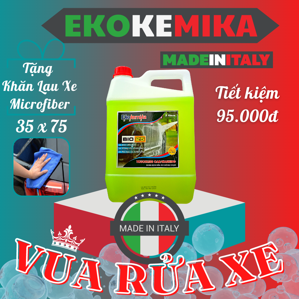 Can 5 lít dung dịch rửa xe không chạm ekokemika bio 25
