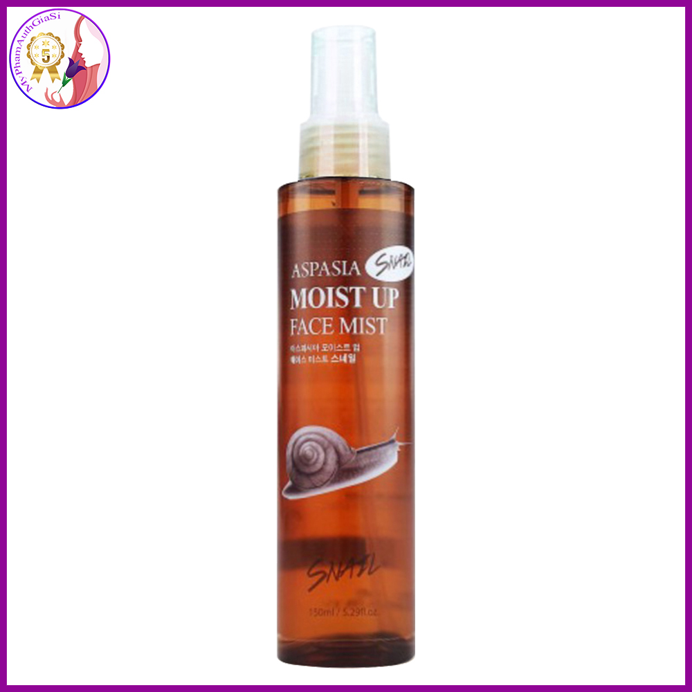 CHAI XỊT KHOÁNG ASPASIA MOIST UP FACE MIST 150ML - ỐC SÊN