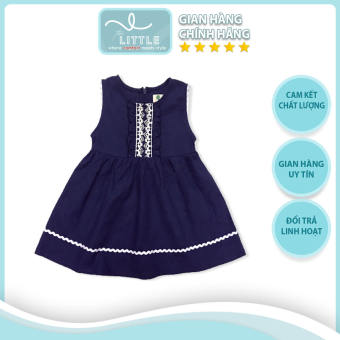 váy bé gái chân váy linen bèo ngực phối ren zigzag TL07 váy bé gái xinh xắn thời trang, đường may đều đẹp chắc chắc tinh xảo - THE LITTLE