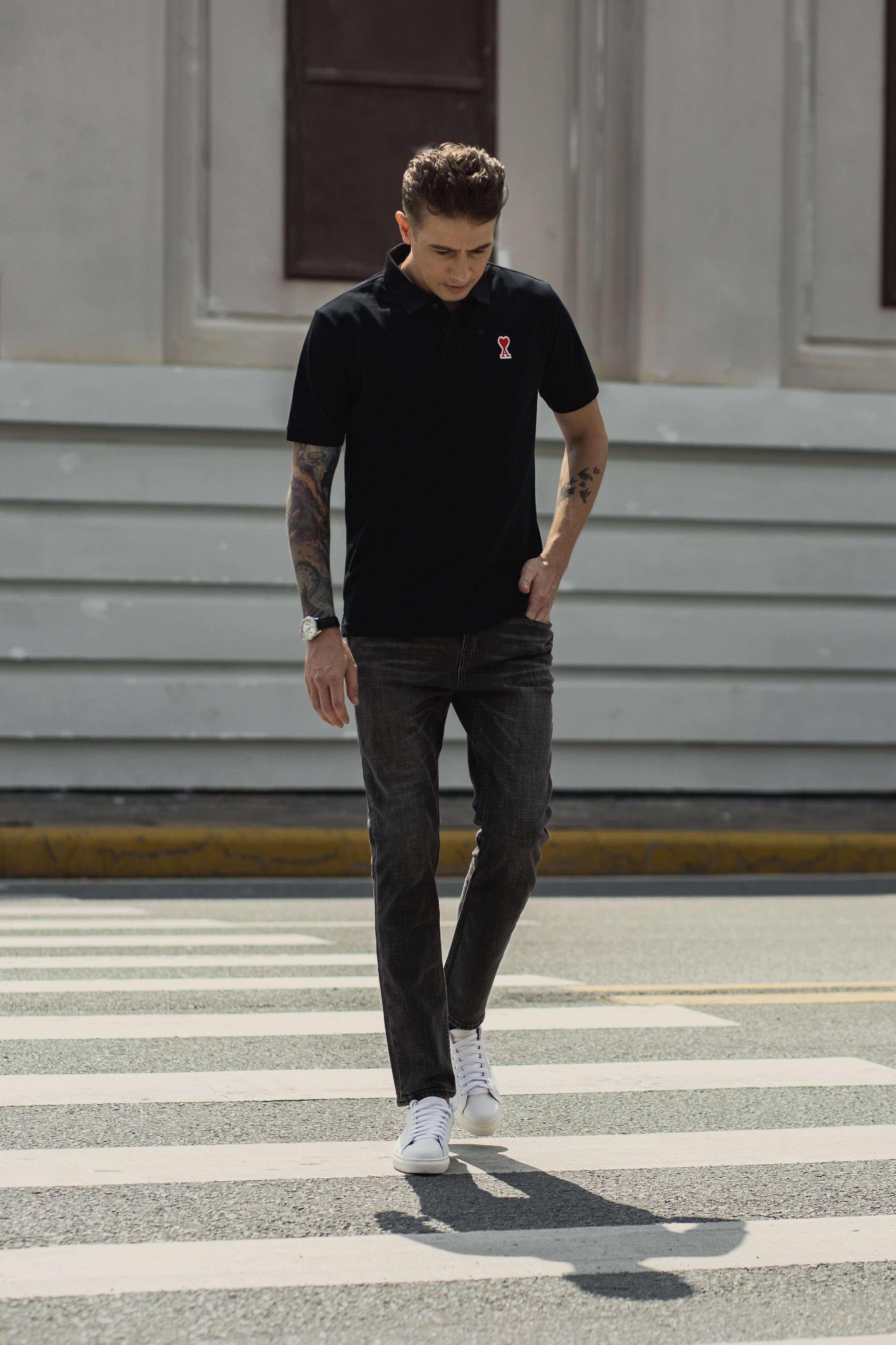 Quần jeans nam justmen form slimfit ôm vừa