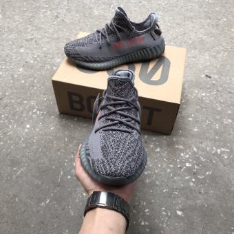 Giày Thể Thao yz350 Màu Xám Chữ Đỏ Nam Nữ