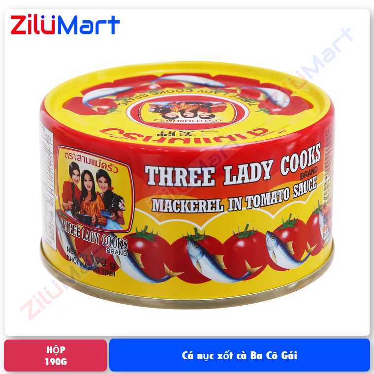 Hộp cá nục xốt cà ba cô gái loại 190g