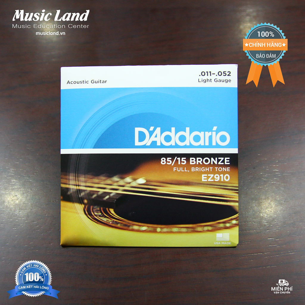 Dây đàn Guitar Acoustic D'Addario EZ910 - Chính Hãng