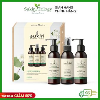 Bộ Sản Phẩm 3 Bước Chăm Sóc Da Toàn Diện Từ Thiên Nhiên Sukin Love Your Skin Pack