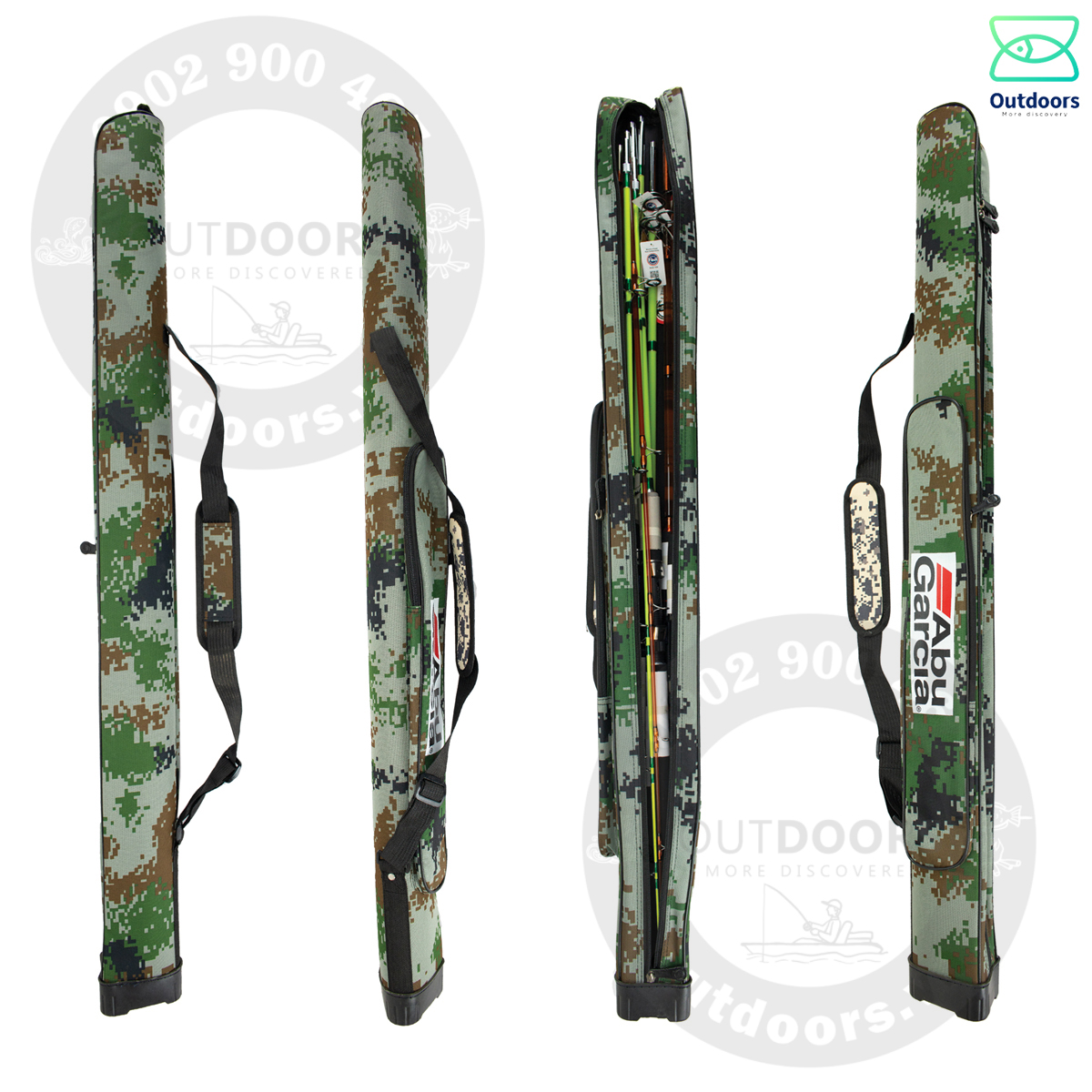 Bao cần cứng đựng cần câu abu garcia 1 ngăn 1m2/ 1m4/ 1m6/ 1m7 đủ size