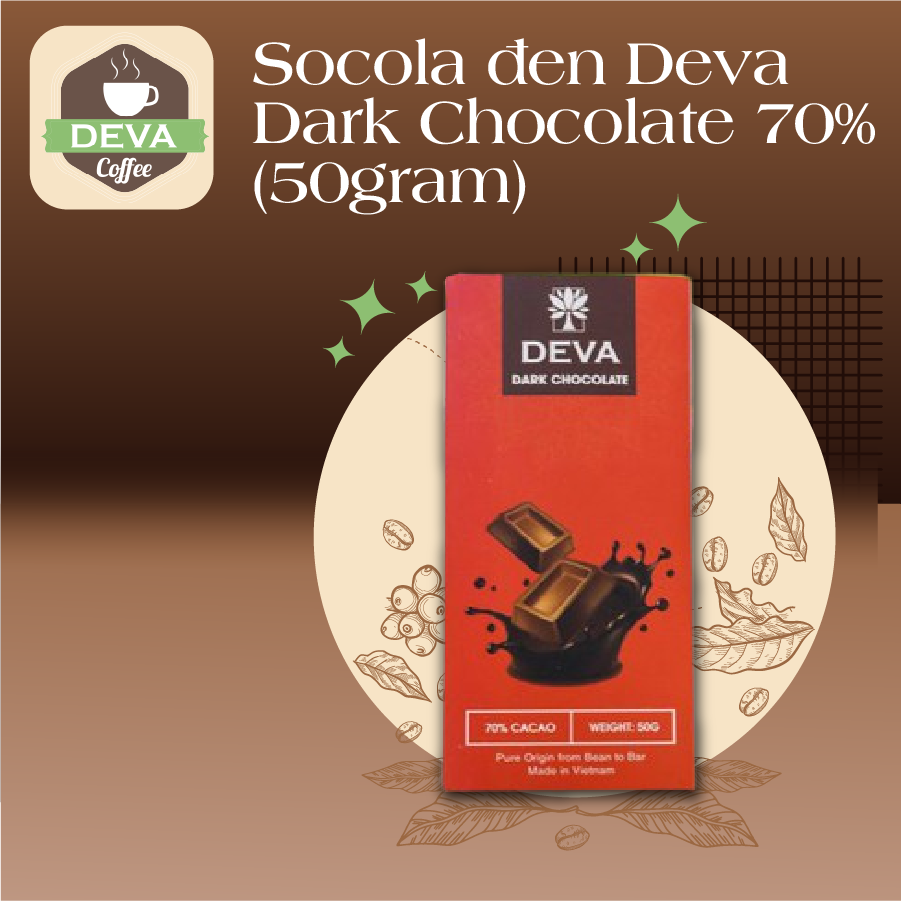 Socola đen Deva – Dark Chocolate 70%