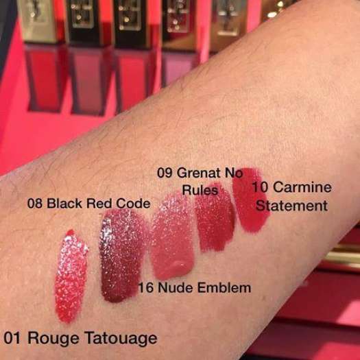 Lipstik Ysl Liquid Matte Lip Stain Swatches Son Kem Lì (YSL) Yves
