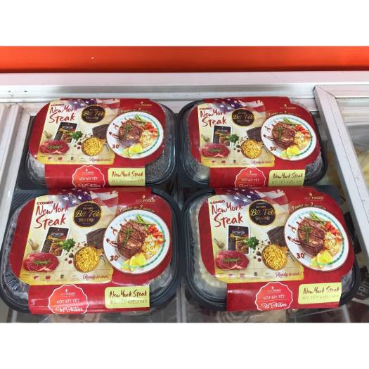 GIAO 24h] Combo Bít tết (vị nấm/ vị tiêu đen) 605g/hộp hiệu ACE FOODS+, Combo beefsteak [KS0120080 BL