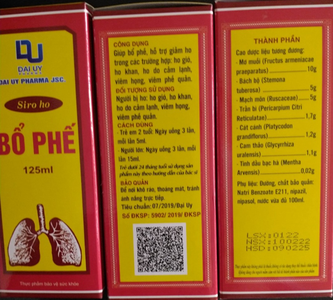 Siro bổ phế giúp bổ phế hỗ trợ giảm ho*