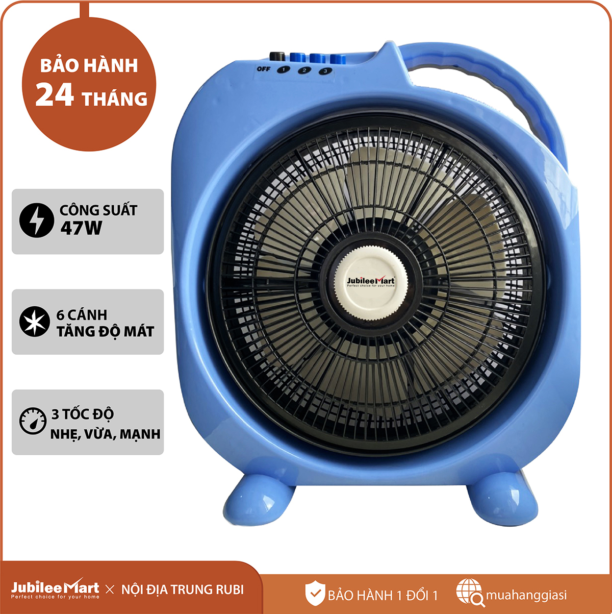 Quạt hộp tản gió điện cơ Haibi mẫu mới 2022 Điện Cơ Bộ Quốc Phòng Có rơle đổ tự ngắt - bảo hành 12 tháng