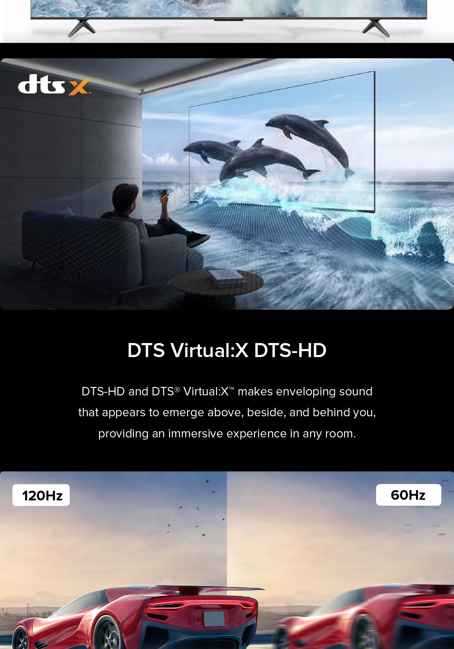 P755 4K-Fernseher 2024 55 65 Zoll | TCL Eye Care | 120Hz DLG | AI Smart Google TV | Dolby Atmos und Vision