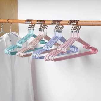 Set 10 móc treo quần áo inox bọc nhựa