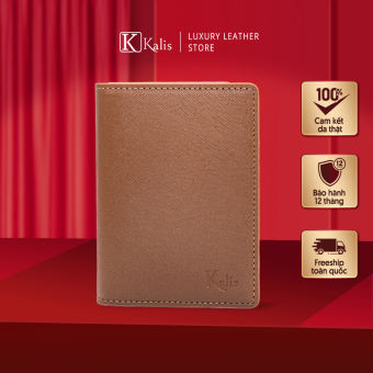 Ví Nam mini gập nam da bò thật cao cấp hàng hiệu KALIS WCSM chính hãng bóp tiền ví da nam thật nhỏ gọn xịn đẹp