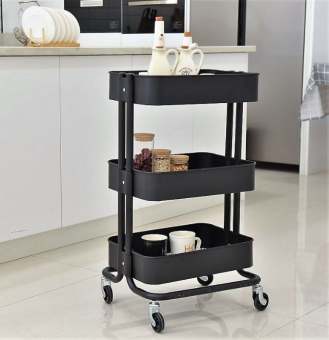 Kệ Đa Năng 3 Tầng Kệ (xe đẩy) Bỉm sữa kệ Spa 3 tầng đa năng kiểu IKEA (LOẠI DÀY) - THE BEST CHOICE