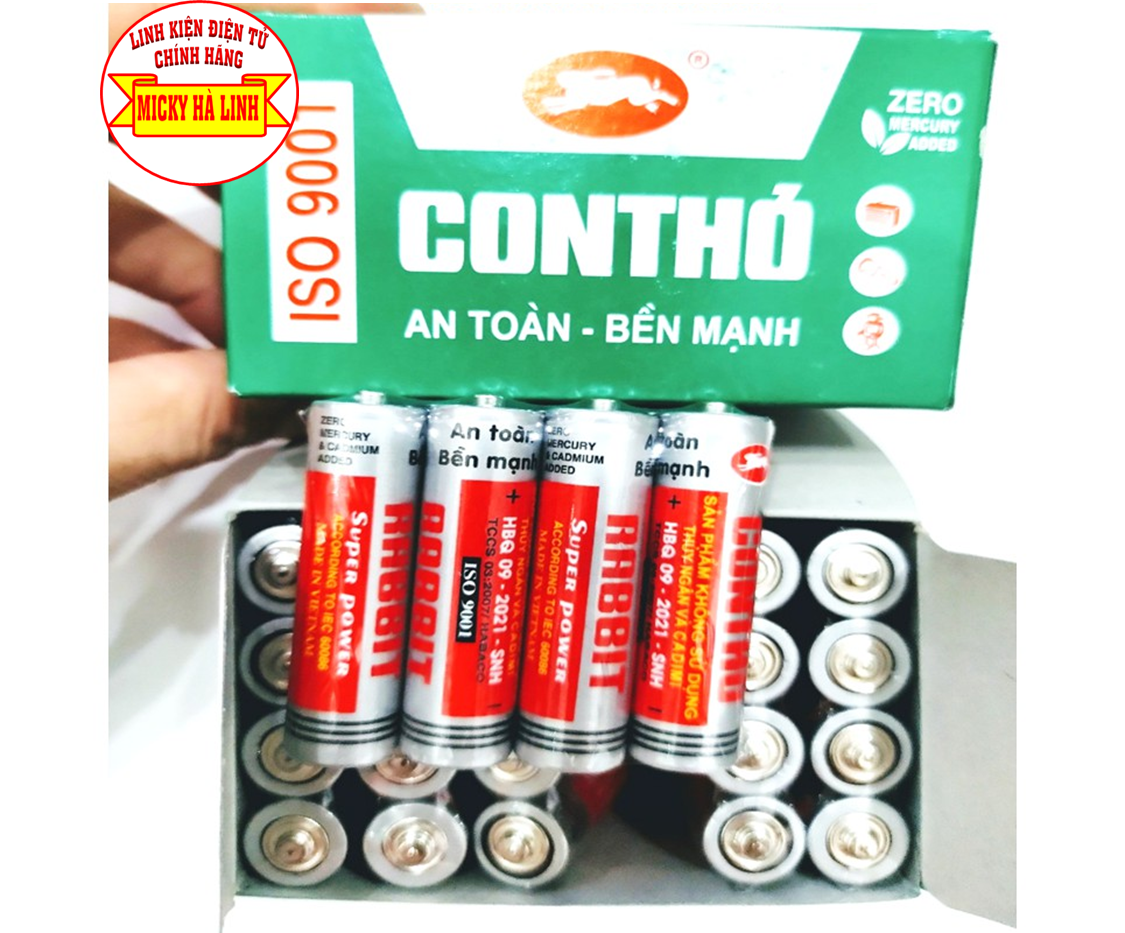 Pin aa con thỏ loại lớn 2a an toàn bền vững - đạt tiêu chuẩn is0 9001