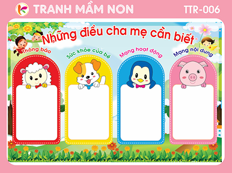 Decal mầm non - cha mẹ cùng quan tâm ttr-006