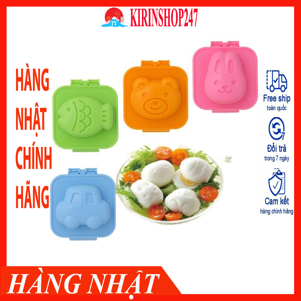 Bộ khuôn tạo hình cơm, trứng hình gấu, thỏ, cá, ô tô kokubo cho bé Hàng Nhật