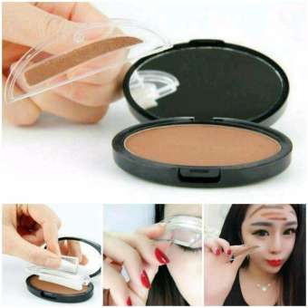 Bột in chân mày 2 khuôn + phấn mày (#01 – Xám đen)