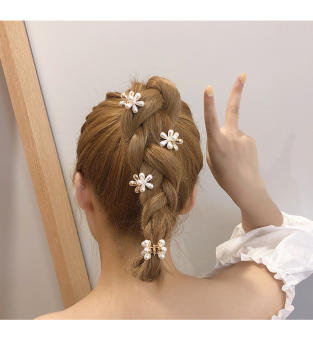 Kẹp Tóc Mái Đính Ngọc Trai Nhân Tạo Hình Hoa Xinh Xắn FA-001237