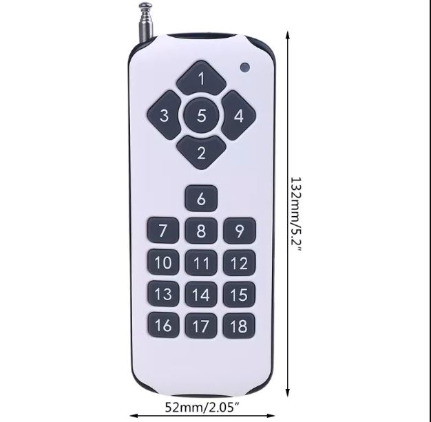 Tay remote điều khiển từ xa 18 kênh , tần số 315mhz, 433mhz