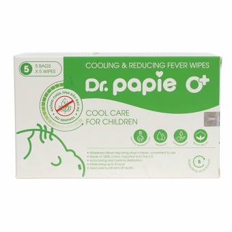Khăn Lau Hạ Sốt Dr Papie Cho Bé, Hạ Nhiệt Giảm Sốt Ngắn Ngừa Co Giật Hộp 25 Tờ