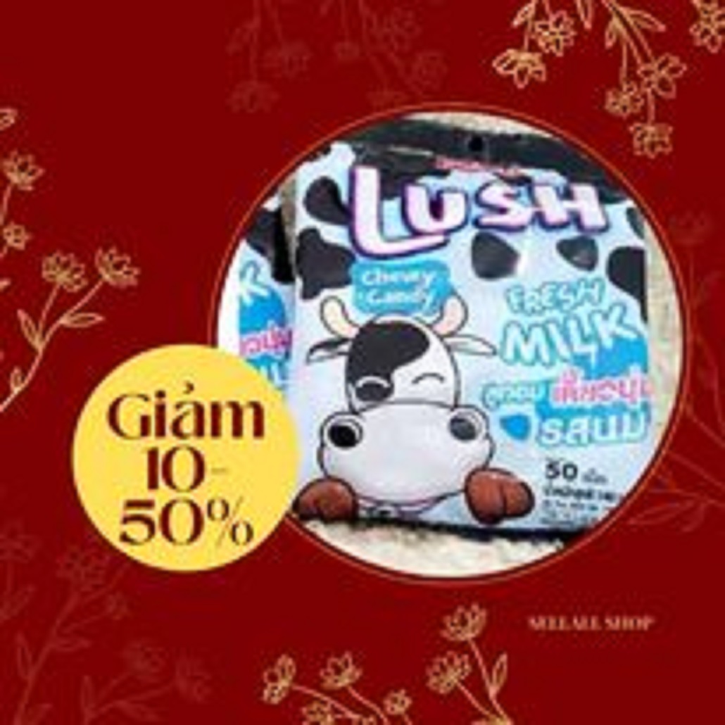 Combo 3 bịch kẹo sữa bò Lush fress milk 140g thái lan.