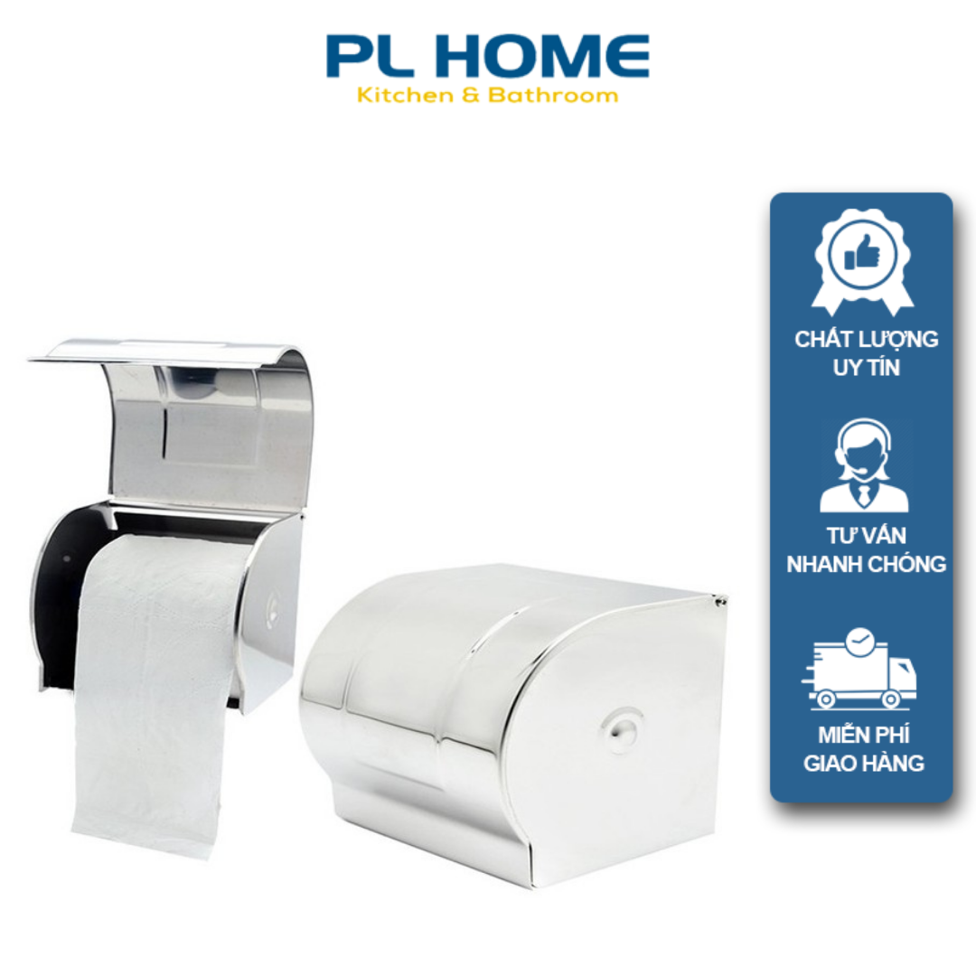 Hộp Đựng Giấy Vệ Sinh Hộp giấy vệ sinh INOX 304 gắn tường trong nhà tắm, bảo vệ giấy không bị thấm ướt