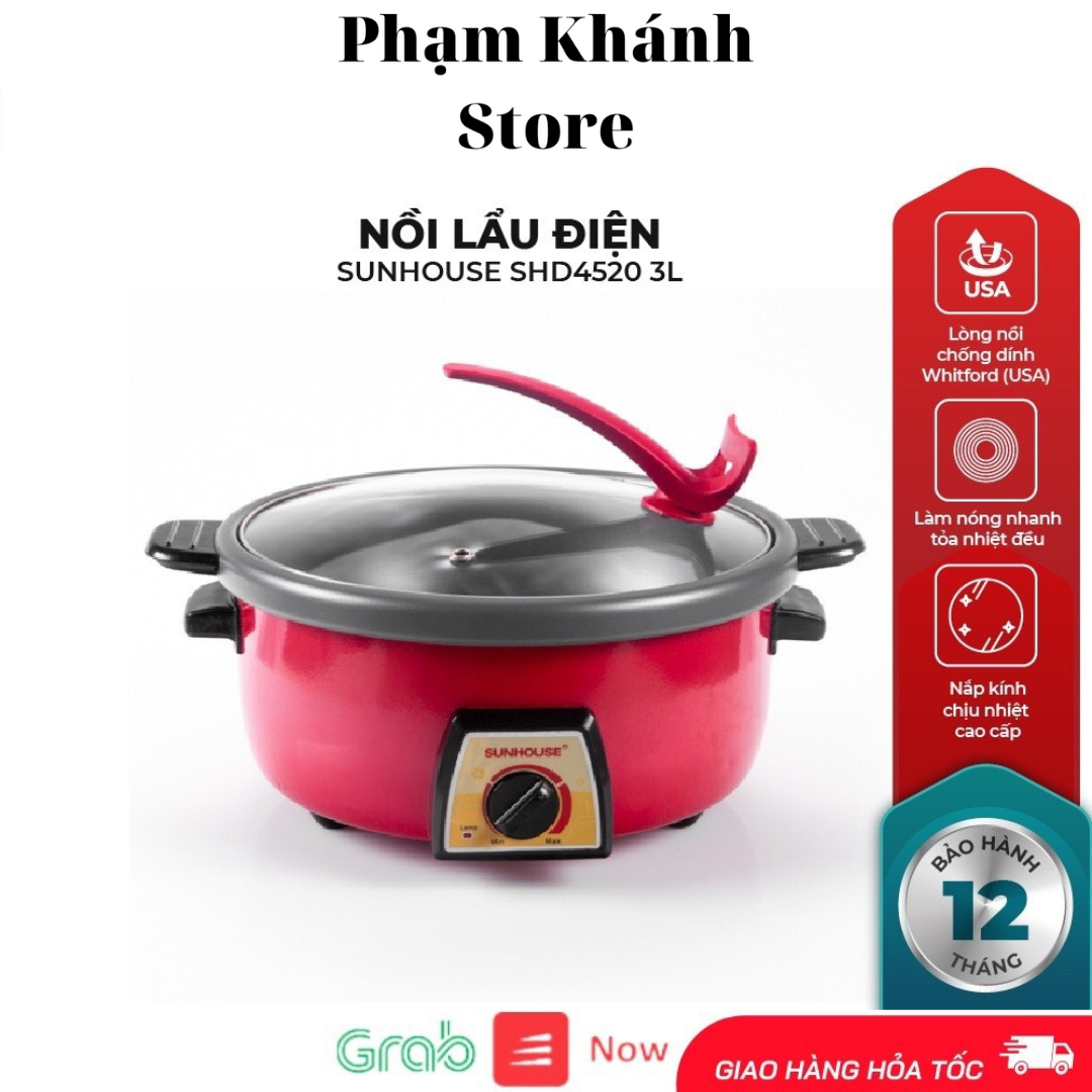 Nồi lẩu điện sunhouse shd4520 3 lít
