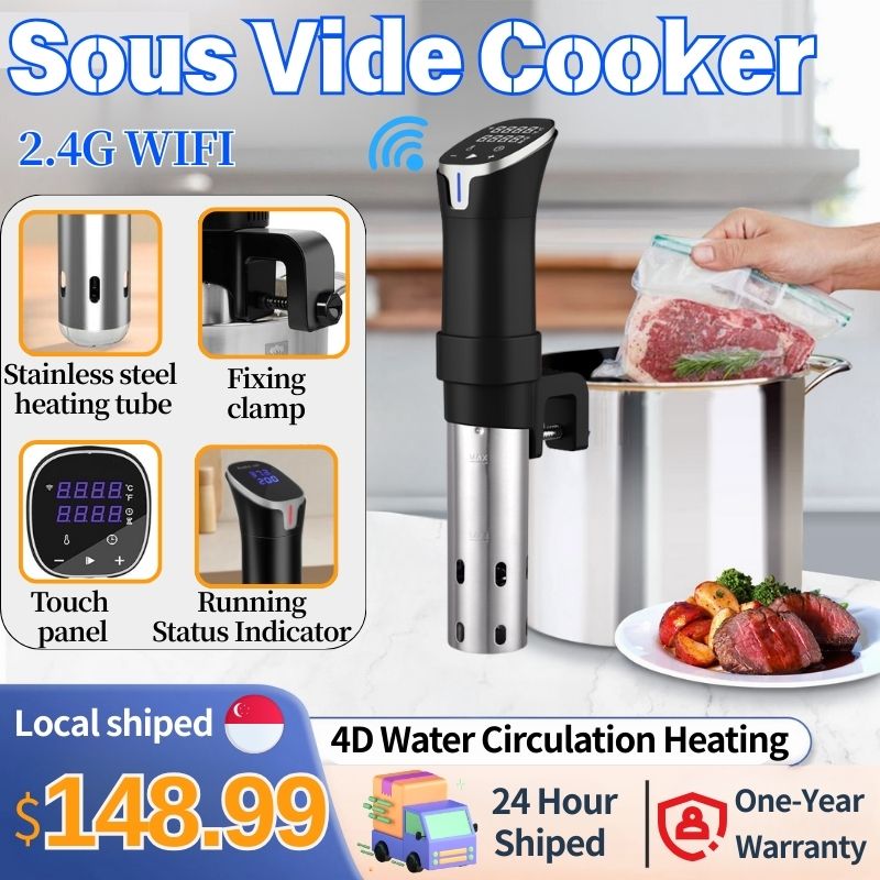 Stainless Steel Sous Vide Cooker - Waterproof, Digital Lcd