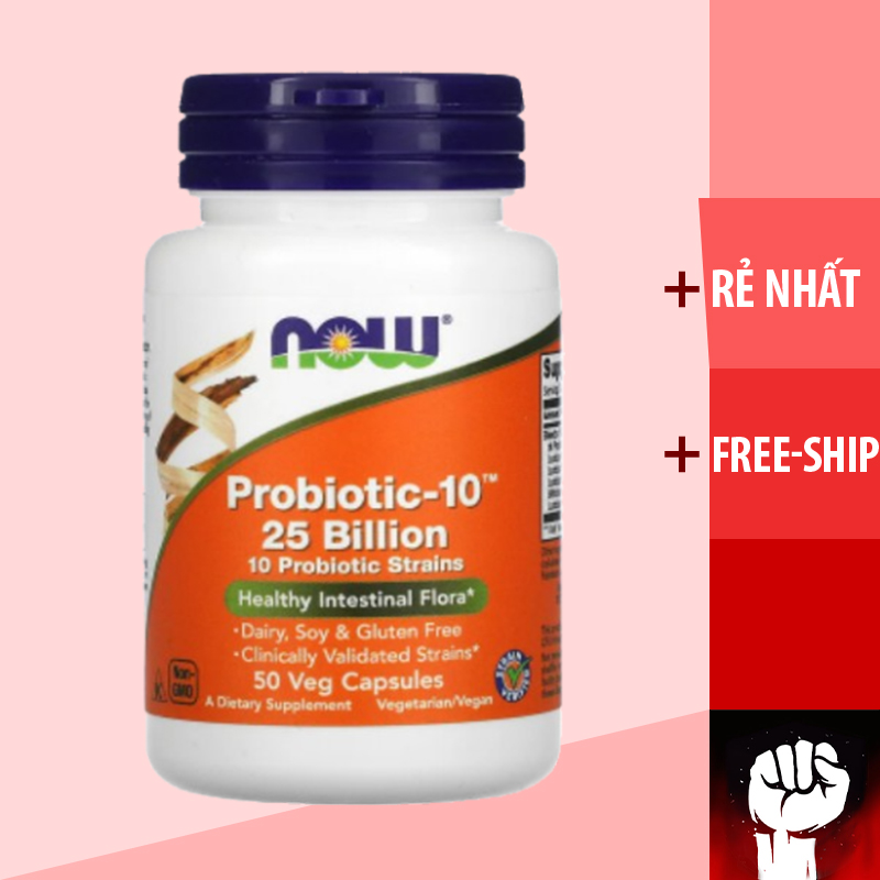 Now Probiotic - 10 [25 - 50] Billion [50 viên] - Tăng Cường Miễn Dịch Với [25 - 50] Tỷ Lợi Khuẩn Hấp Thu Dinh Dưỡng Cân Bằng Tiêu Hóa