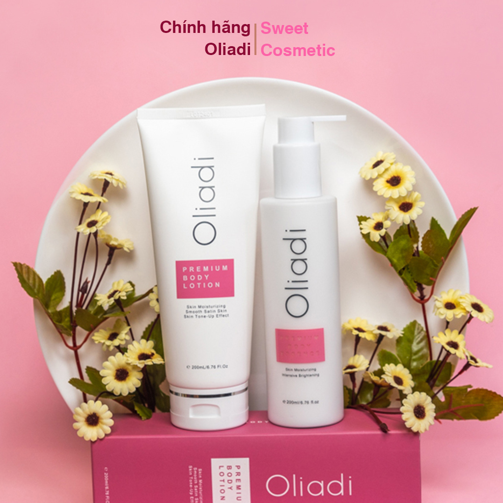 - Combo kem body Oliadi dưỡng trắng toàn thân với công nghệ hạt Nano phân tử