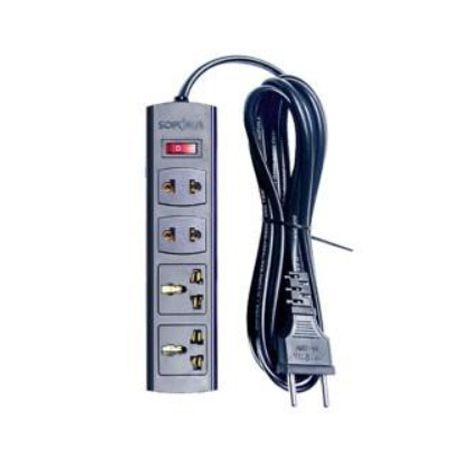 Ổ cắm liền dây Sopoka 4 lỗ lõi sứ chống cháy siêu chịu tải 1200W