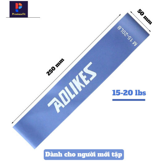 Dây kháng lực miniband tập gym chân mông tay đùi cao su đàn hồi ngũ sắc nam nữ
