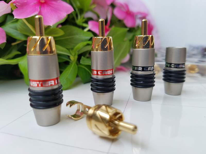 1 cặp đầu rắc AV Monster cao cấp - Đầu rắc bông sen - jack AV hoa sen Monster - rắc âm thanh