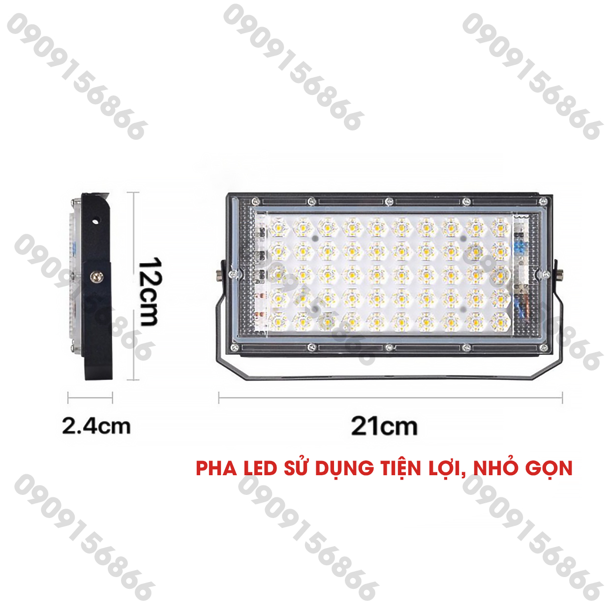 Đèn led pha 12v 50w, 220v 50w
