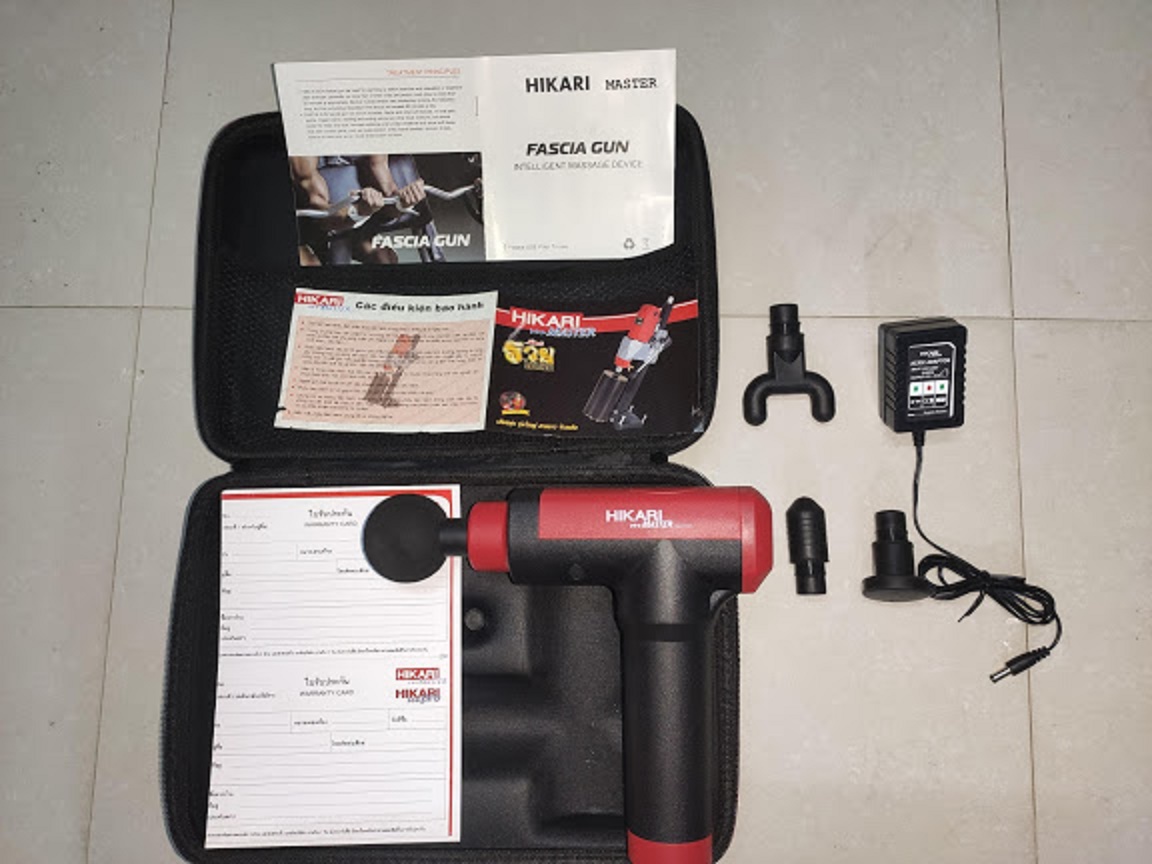 Máy massage toàn thân, mát xa cầm tay dùng pin, mát xa rung HiKaRi 5300 cao cấp, động cơ từ dây đồng chịu nhiệt, mát xa chuyên nghiệp dành cho gymer, dân thể thao, người già, văn phòng ...