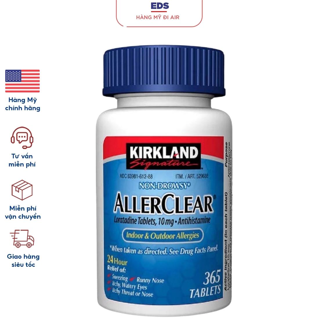 Viên uống hỗ trợ dị ứng Kirkland Signature Allerclear - EDS Hàng Mỹ