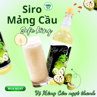 Siro Mãng Cầu SAFE KING 1 Lít Vua An Toàn Pha Trà Mãng Cầu, Hương Vị Đậm Đà, Vị Ngọt Tự Nhiên