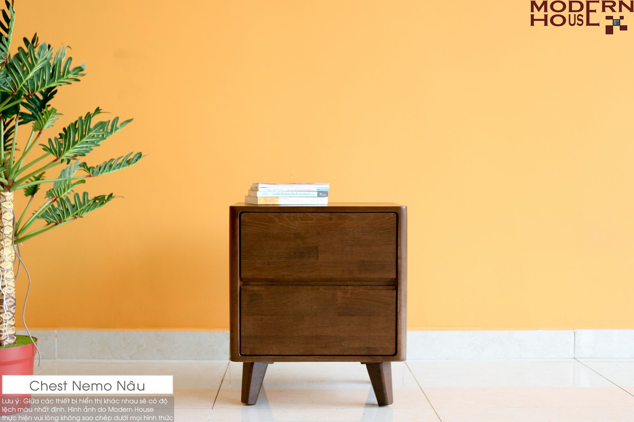 Tủ đầu giường nemo gỗ cao su tự nhiên