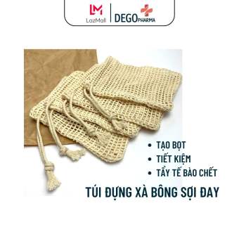 Túi lưới tạo bọt xà bông Dego Pharma - thành phần từ sợi thiên nhiên cao cấp