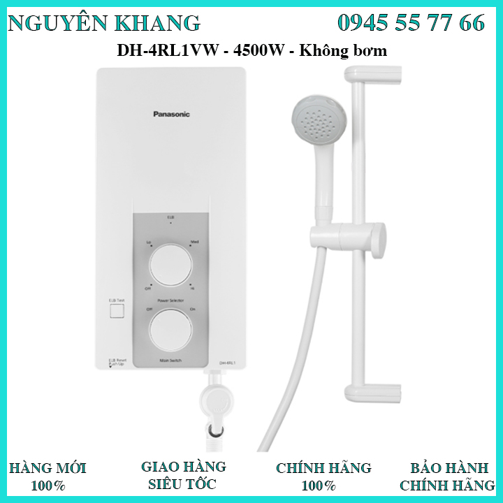 Máy nước nóng trực tiếp panasonic 4500w dh-4rl1vw - không bơm