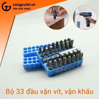 Bộ 33 đầu bắt vít lắp máy khoan