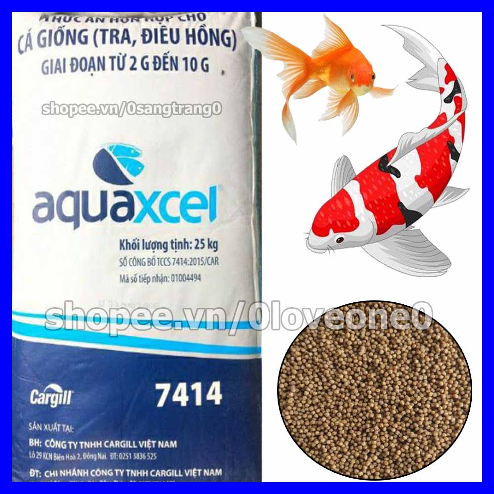 1kg cám cá cargill 7414 40% đạm bổ dưỡng thức ăn cho cá koi