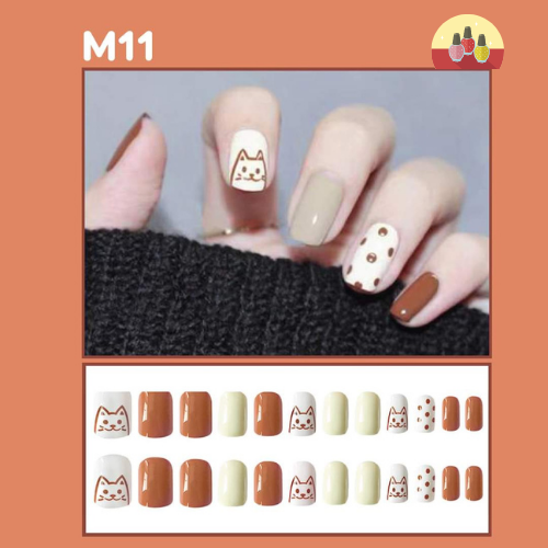 Bộ 24 móng tay giả chống thấm nước m11