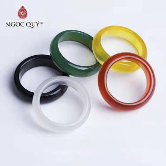 Nhẫn nữ đá mã não 18mm - Ngọc Quý Gemstones