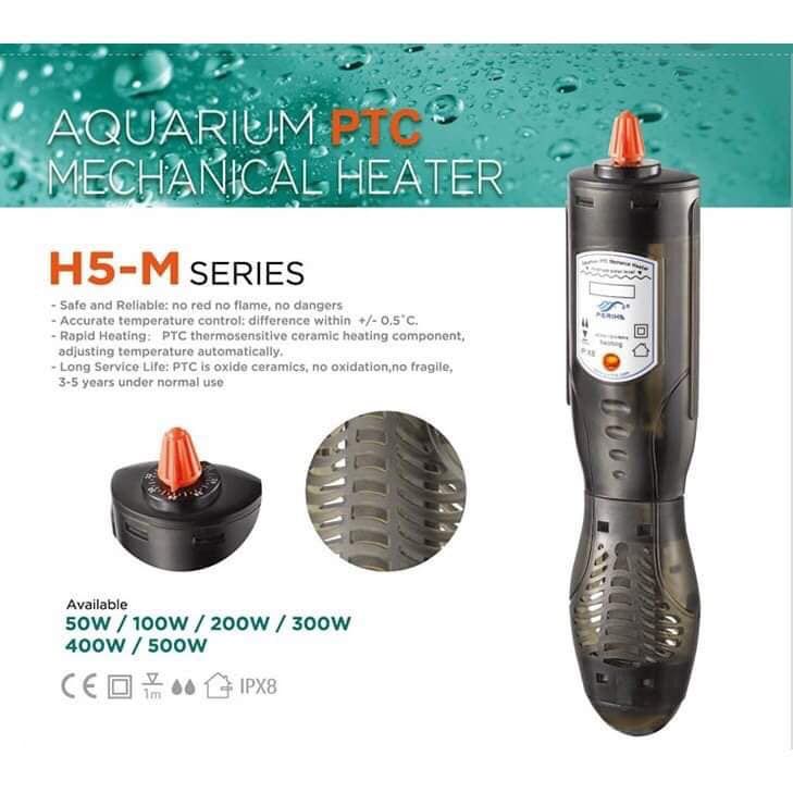 Sưởi hồ cá periha h5 50w 100w 200w 300w 500w thế hệ mới an toàn cho cá cảnh a328